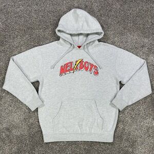 Full Send Nelk Boys Bolt‎ Sweatshirt Hoodie Mens Medium Gray Pullover Fleece